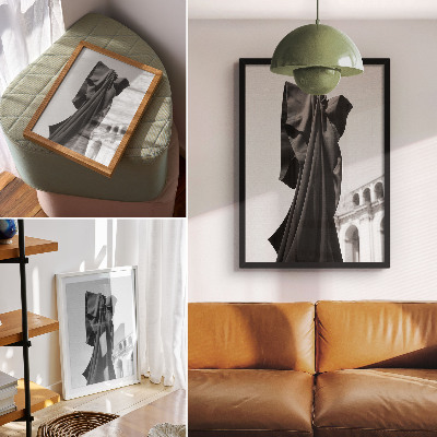 Plakat premium Czarna tkanina