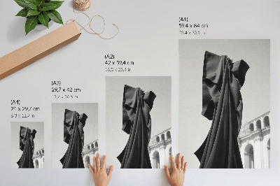 Plakat premium Czarna tkanina