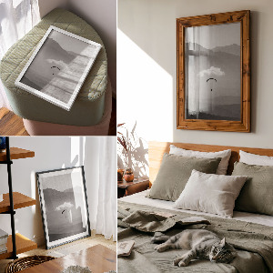 Dekoracyjny plakat ścienny Paralotnia w górach