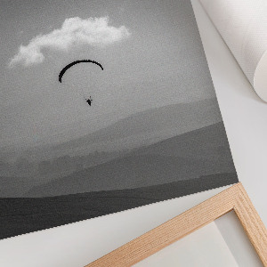 Dekoracyjny plakat ścienny Paralotnia w górach
