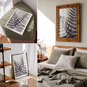 Wydruk na płótnie Liście paproci