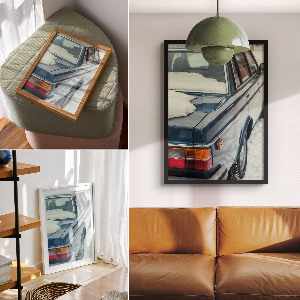 Wydruk na płótnie Zimowy samochód