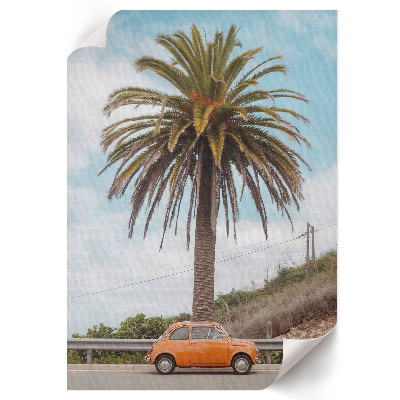 Dekoracyjny plakat ścienny Palma retro