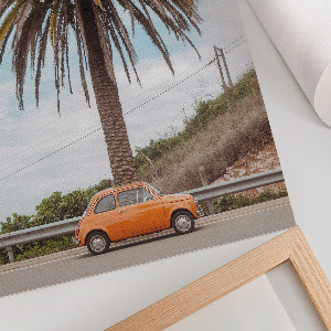 Dekoracyjny plakat ścienny Palma retro