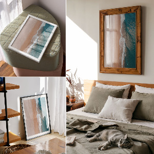 Plakat premium Fale plaża