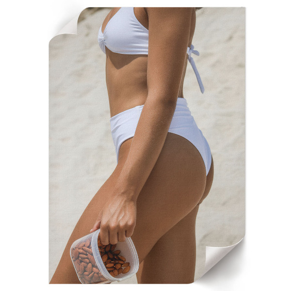 Wydruk na płótnie Kobieta na plaży