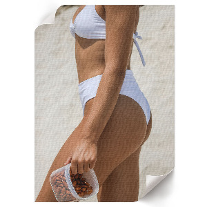 Wydruk na płótnie Kobieta na plaży