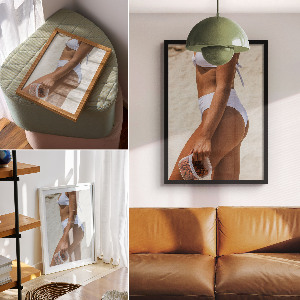 Wydruk na płótnie Kobieta na plaży