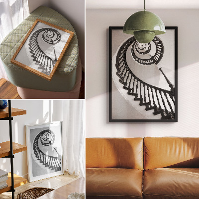 Grafika na ścianę Spiralne schody