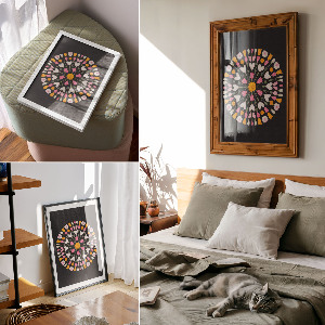 Plakat premium Kwiatowa mandala