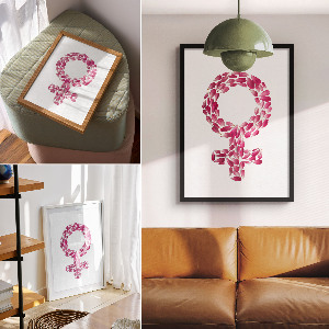 Wydruk na płótnie Kwiatowa kobiecość