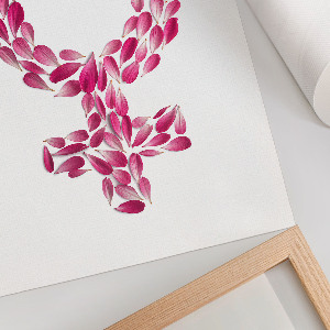 Wydruk na płótnie Kwiatowa kobiecość