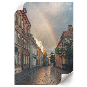 Grafika na ścianę Kolorowa uliczka