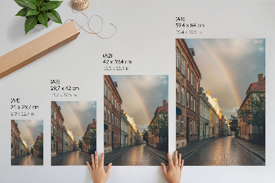Grafika na ścianę Kolorowa uliczka