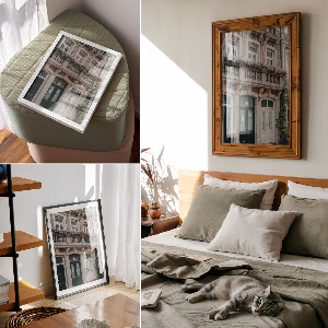 Grafika na ścianę Kamienica w mieście