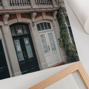 Grafika na ścianę Kamienica w mieście