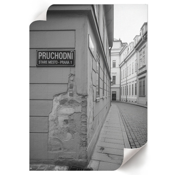 Plakat premium Uliczka czarno-biała