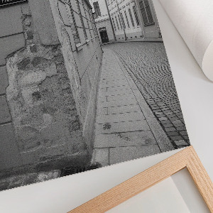 Plakat premium Uliczka czarno-biała