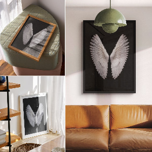 Dekoracyjny plakat ścienny Białe skrzydła