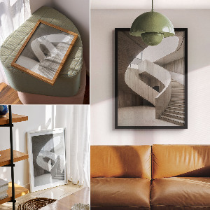 Wydruk na płótnie Zakręcone schody