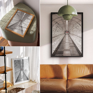 Dekoracyjny plakat ścienny Tunel futurystyczny