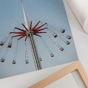 Wydruk na płótnie Karuzela i niebo