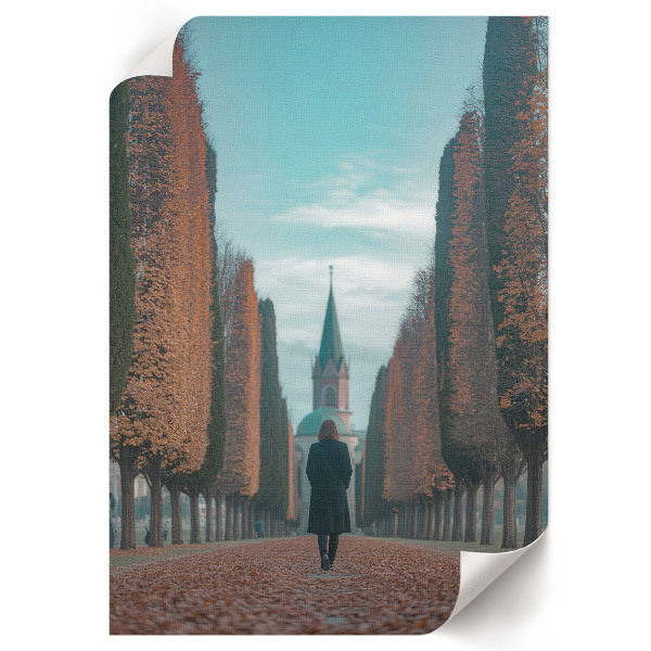 Wydruk na płótnie Jesienna aleja