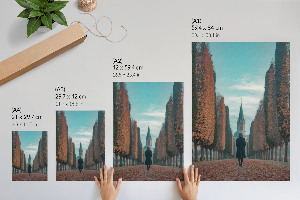 Wydruk na płótnie Jesienna aleja