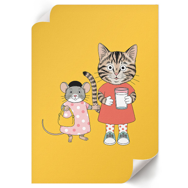 Dekoracyjny plakat ścienny Rysunek zwierząt