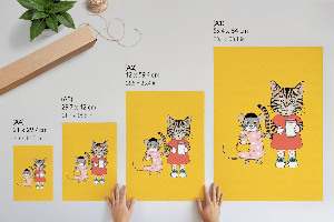 Dekoracyjny plakat ścienny Rysunek zwierząt