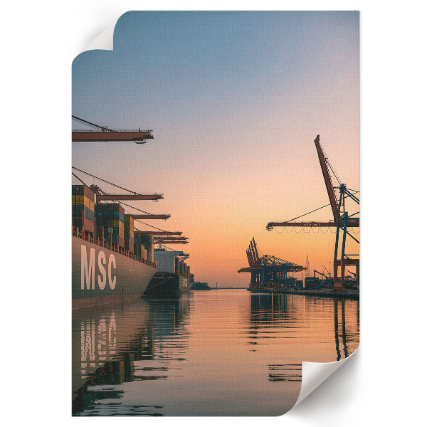 Grafika na ścianę Portowy zachód