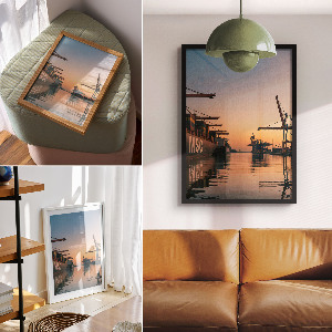 Grafika na ścianę Portowy zachód