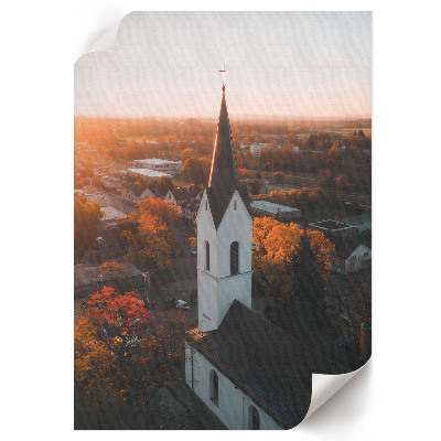 Dekoracyjny plakat ścienny Jesienny kościół