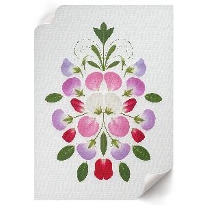 Dekoracyjny plakat ścienny Kwiatowa symetria