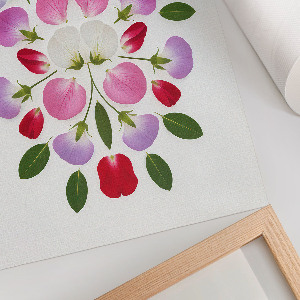 Dekoracyjny plakat ścienny Kwiatowa symetria