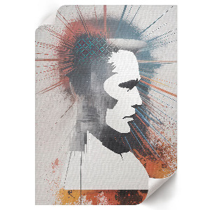 Wydruk na płótnie Twarz geometryczna