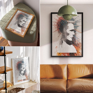 Wydruk na płótnie Twarz geometryczna