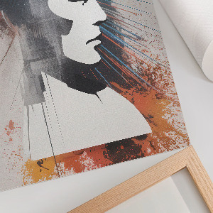 Wydruk na płótnie Twarz geometryczna