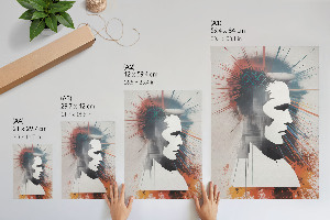 Wydruk na płótnie Twarz geometryczna