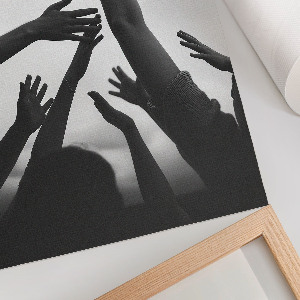 Plakat premium Dłonie i ptaki