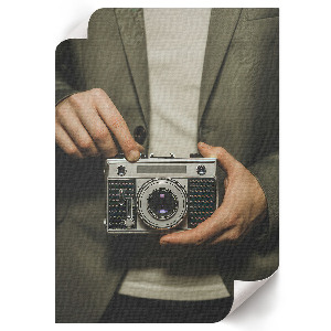 Grafika na ścianę z motywem aparatu retro