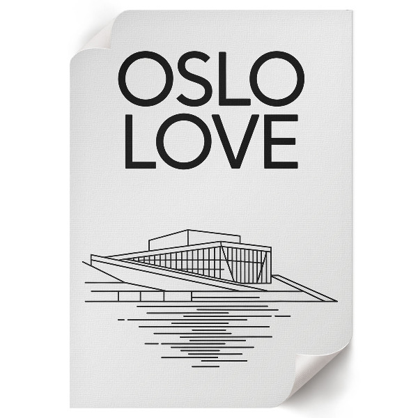 Grafika na ścianę Oslo ilustracja