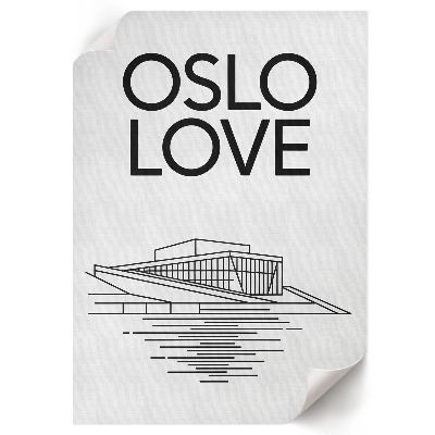 Grafika na ścianę Oslo ilustracja