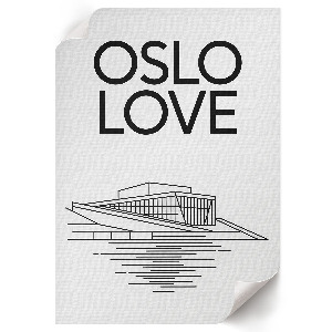 Grafika na ścianę Oslo ilustracja