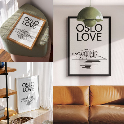 Grafika na ścianę Oslo ilustracja