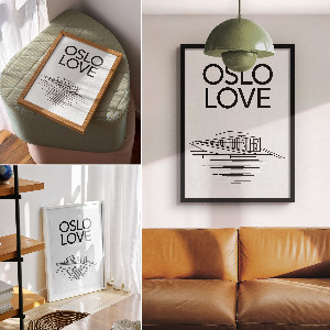 Grafika na ścianę Oslo ilustracja