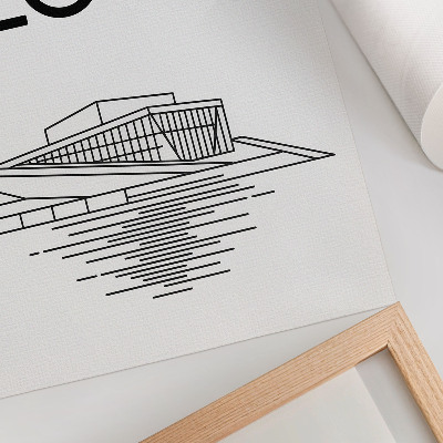 Grafika na ścianę Oslo ilustracja