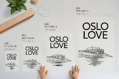 Grafika na ścianę Oslo ilustracja