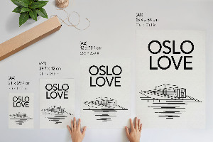Grafika na ścianę Oslo ilustracja