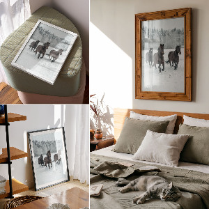 Plakat premium Konie zimowe